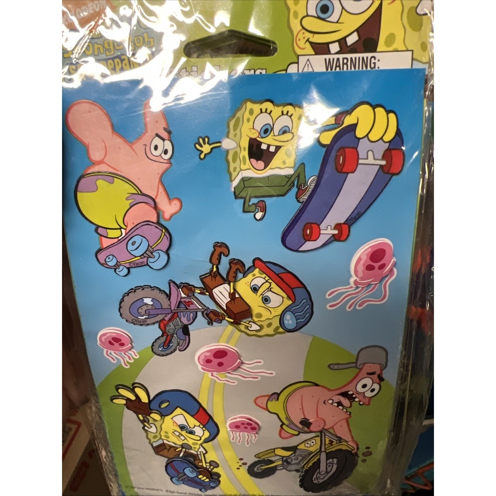 SpongeBob SquarePants Stickers‎ 3D Dimensional 2008 Patrick Skateboard Mini Bike